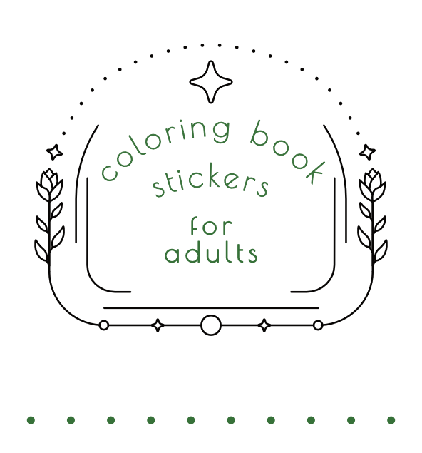 Coloring Book Stickers for Adults