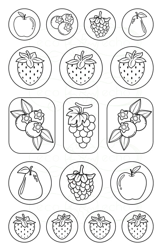 • Fresh Fruit • ( 4 sticker sheets )